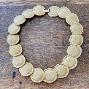 Vintage Napier Textured Chunky Collar Necklace Cleopatra